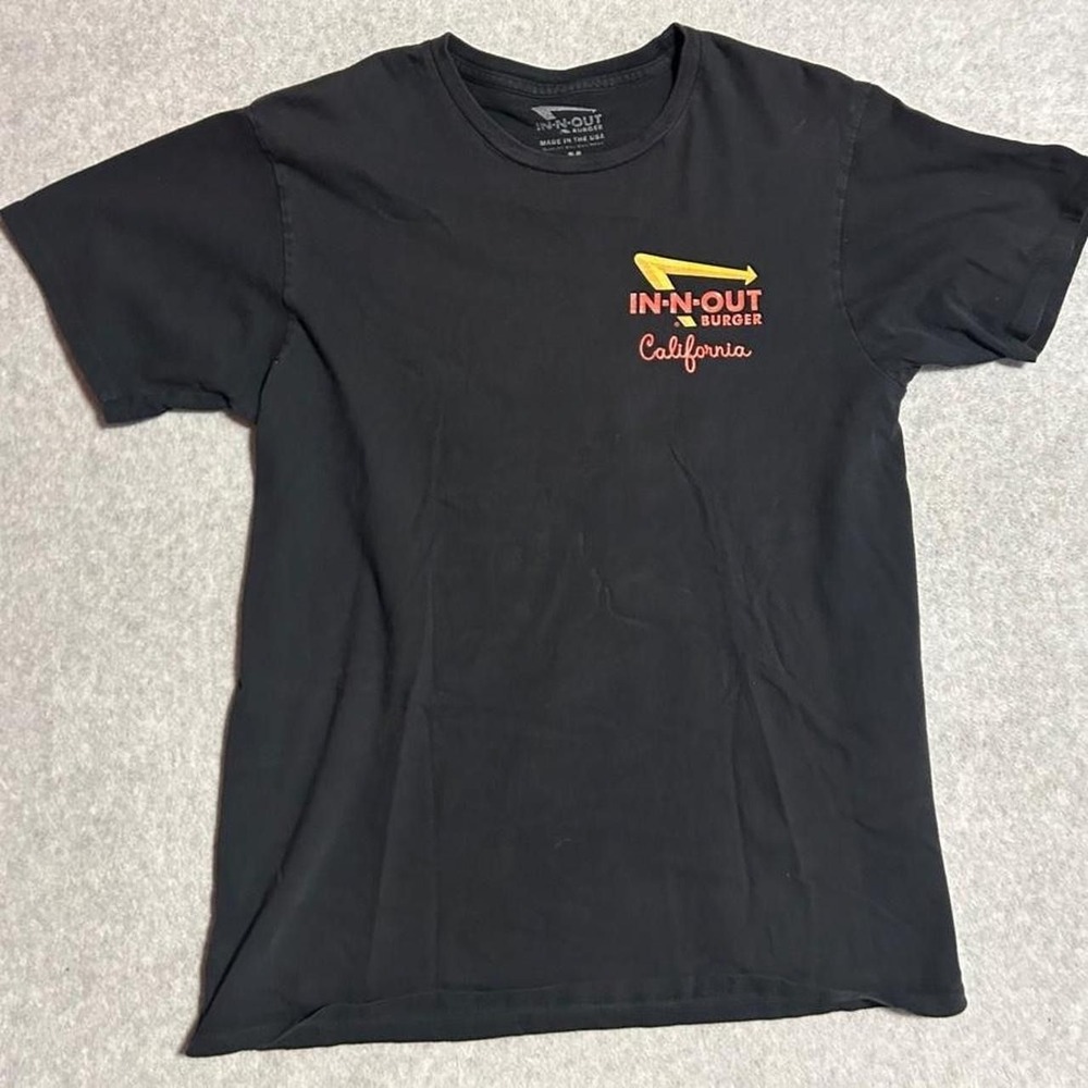 Vintage In n Out Burger California T Shirt Men Large Muscle Car Sunset